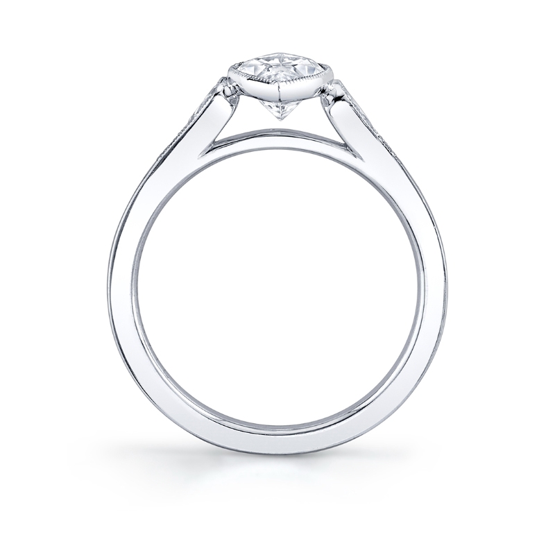 Marquise Cut Vintage Engagement Ring - Brianna