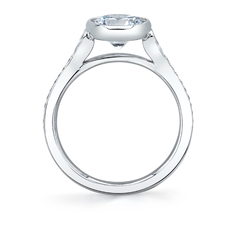 Round Cut Vintage Engagement Ring - Brianna