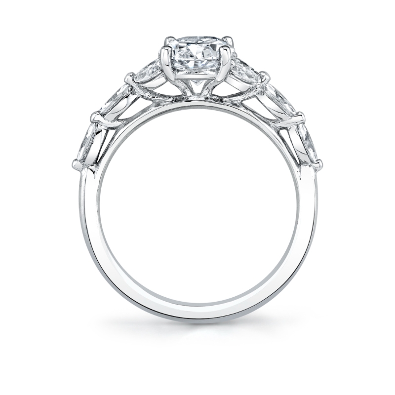 Oval Cut Multi Marquise Engagement Ring - Berkley