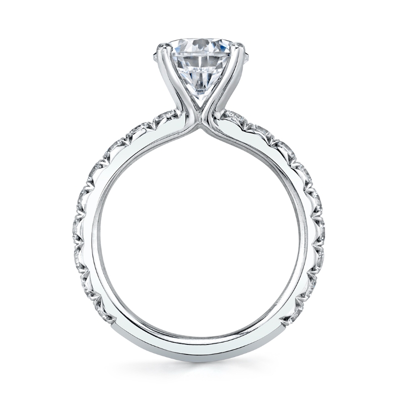 Radiant Cut Classic Wide Band Engagement Ring - Marlise