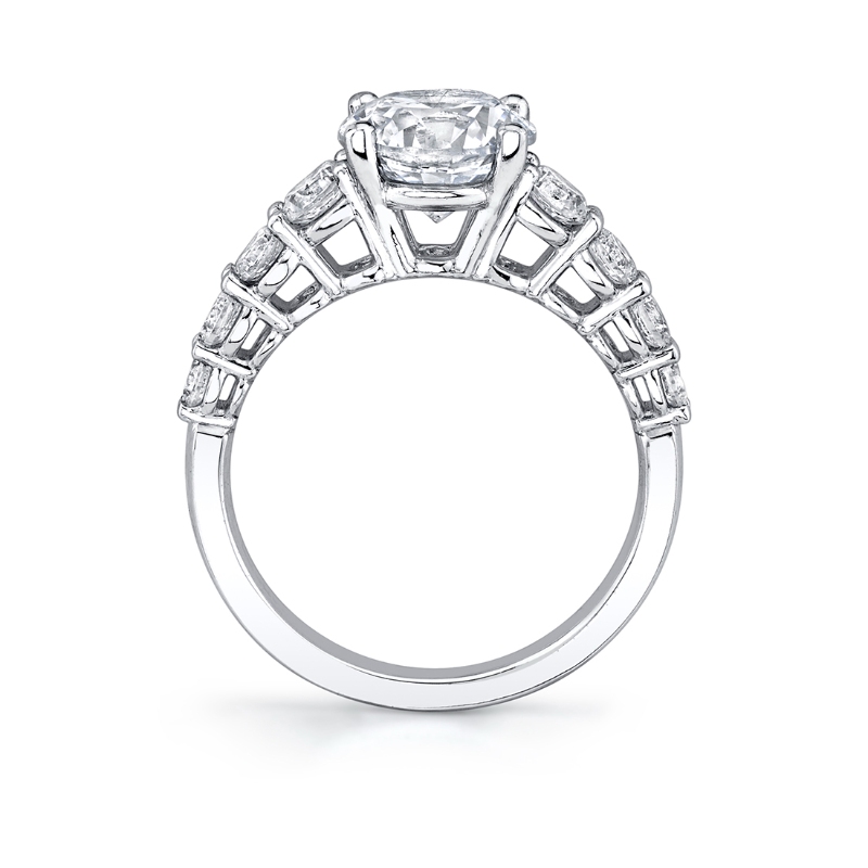 Round Cut Thick Classic Engagement Ring - Colbie