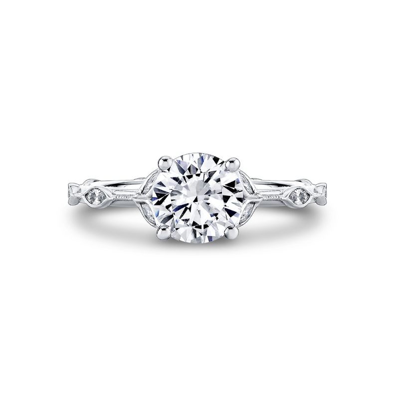 Tulira Diamond Petal and Leaf Engagement Ring - Paloma