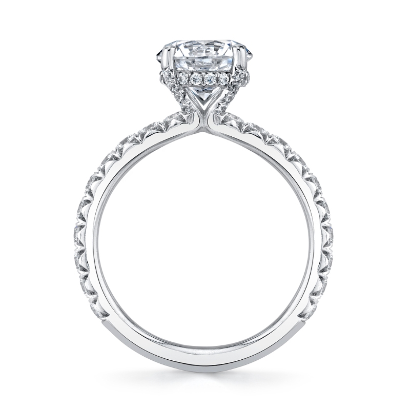 Oval Cut Classic Wide Band Engagement Ring - Malencia
