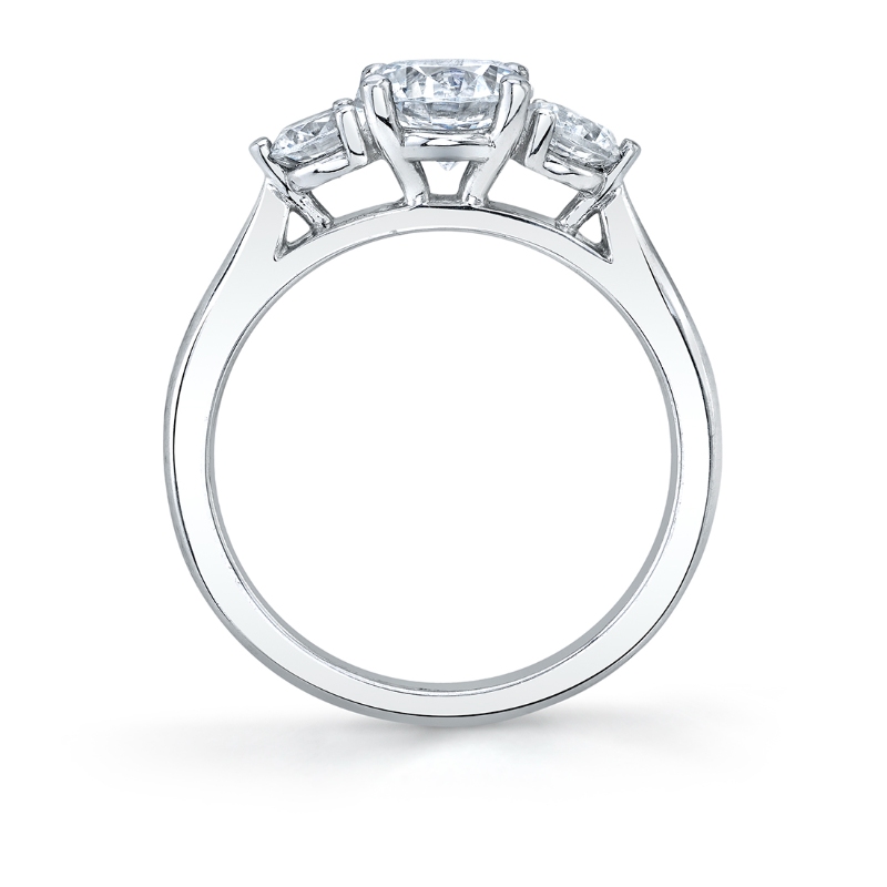 Oval Cut Three Stone Engagement Ring - Marcella