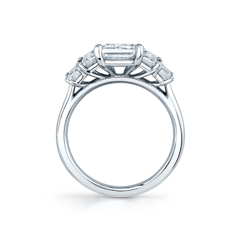 Emerald Cut Five Stone Engagement Ring - Brenley