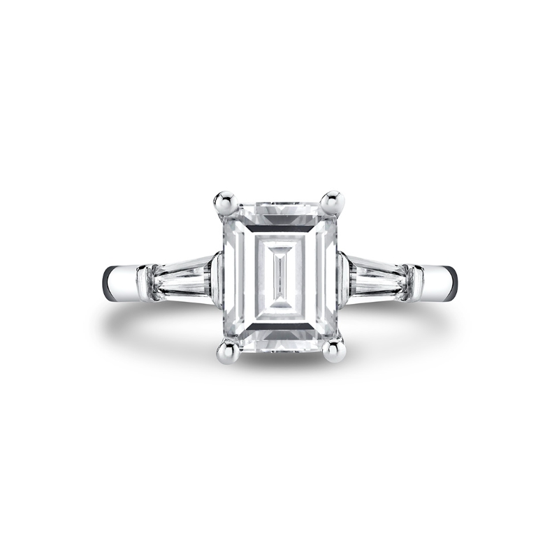 Iconelle Solitaire Three Stone Engagement Ring - Evelyn