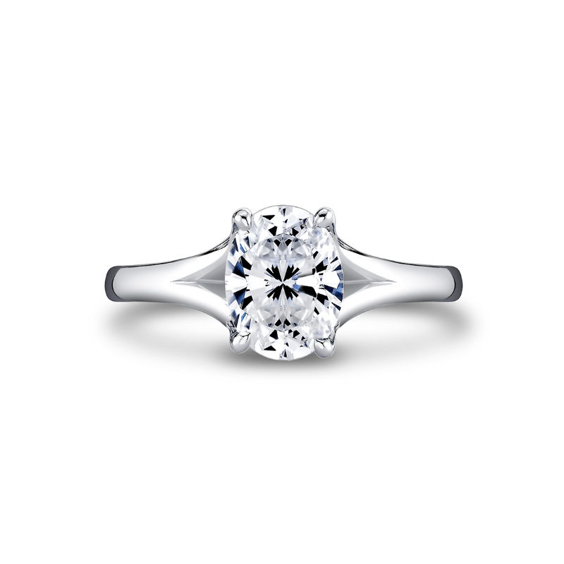 Iconelle Solitaire Shell Taper Engagement Ring - Vera