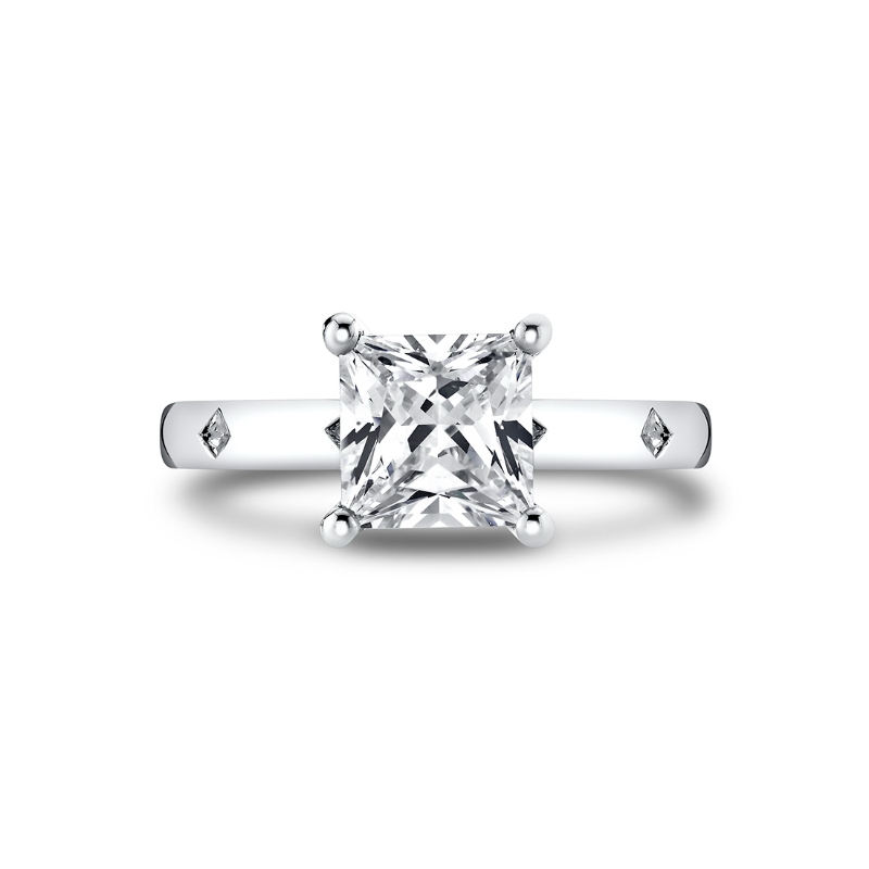 Iconelle Flush Set Princess Engagement Ring - Elizabeth