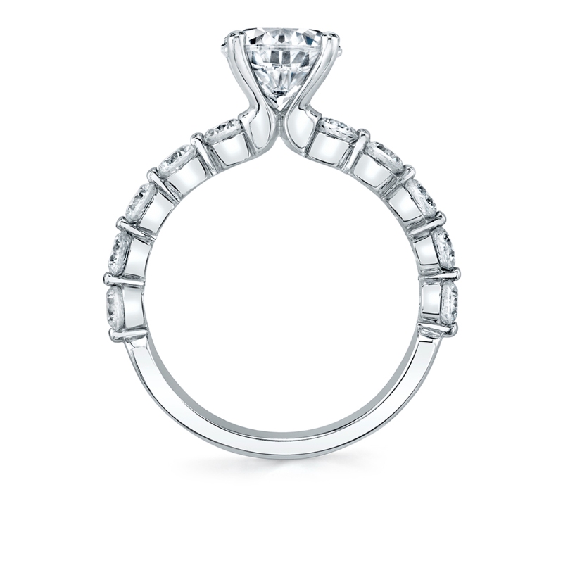 Round Cut Single Prong Engagement Ring 0.9 CT - Karol
