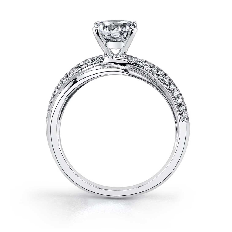 Round Cut Unique Spiral Engagement Ring - Naomie