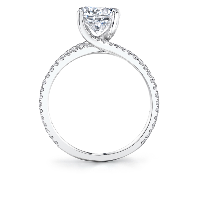 Round Cut Split Band Engagement Ring - Guiliana