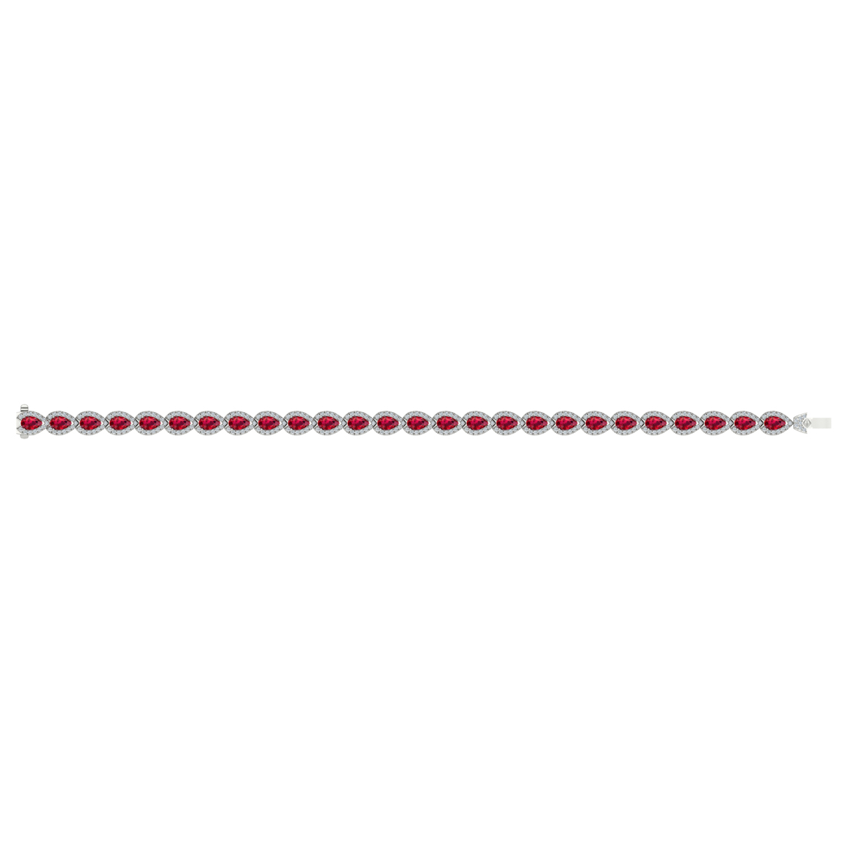 Diamond and Ruby Hinged Bangle