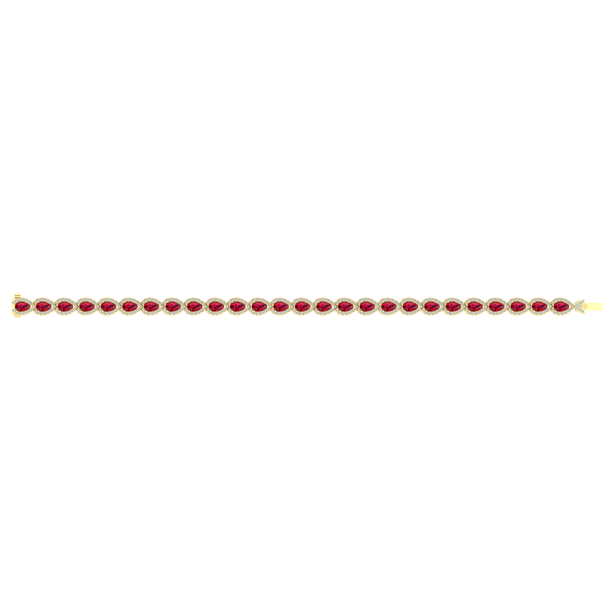 Diamond and Ruby Hinged Bangle