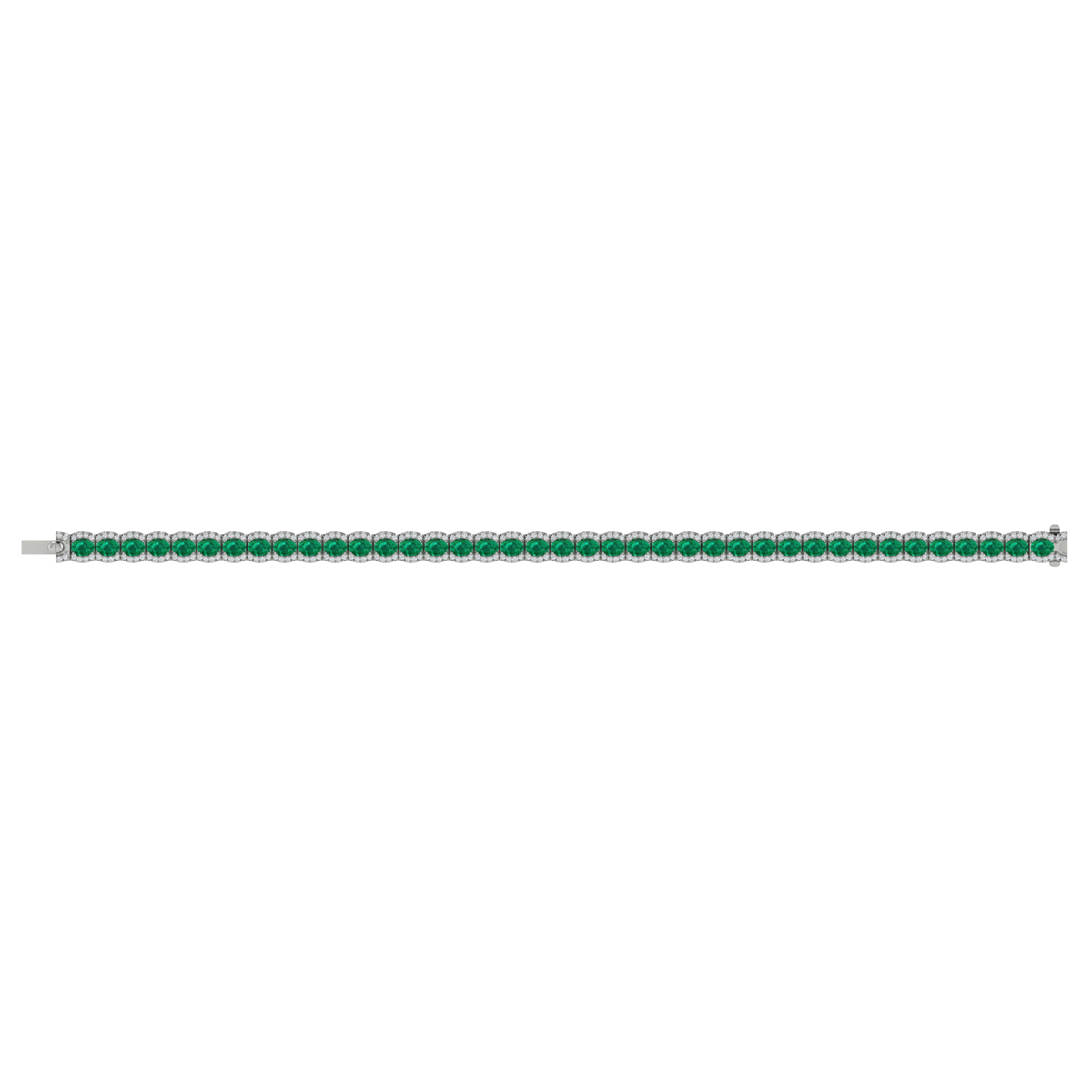Diamond and Emerald Bracelet