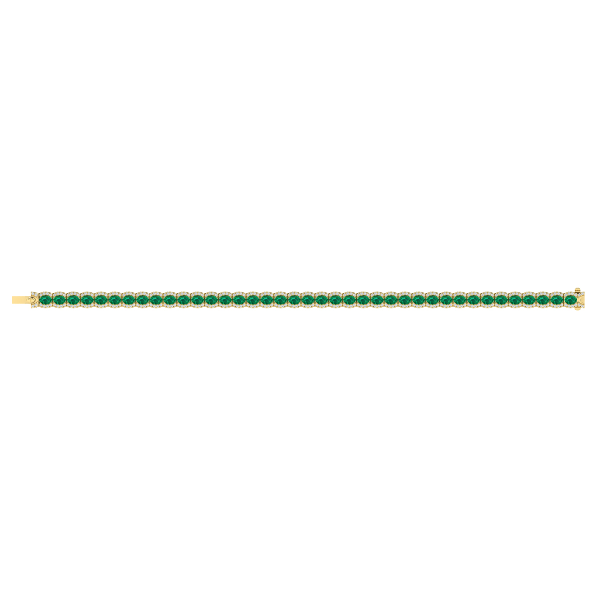 Diamond and Emerald Bracelet