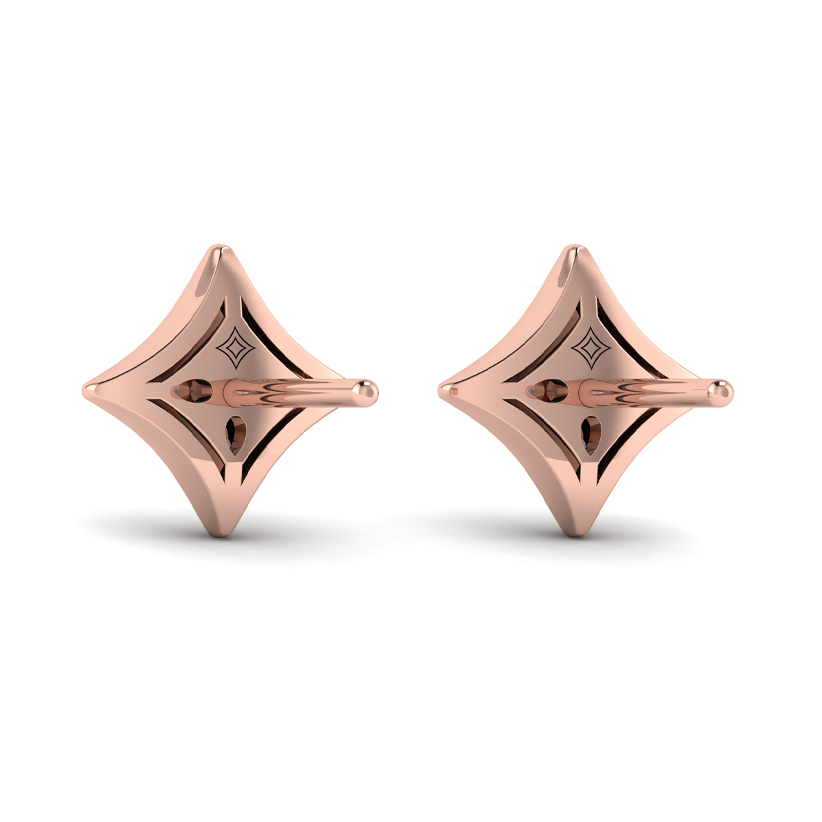 Channel Set Diamond Vlora Star Stud Earrings