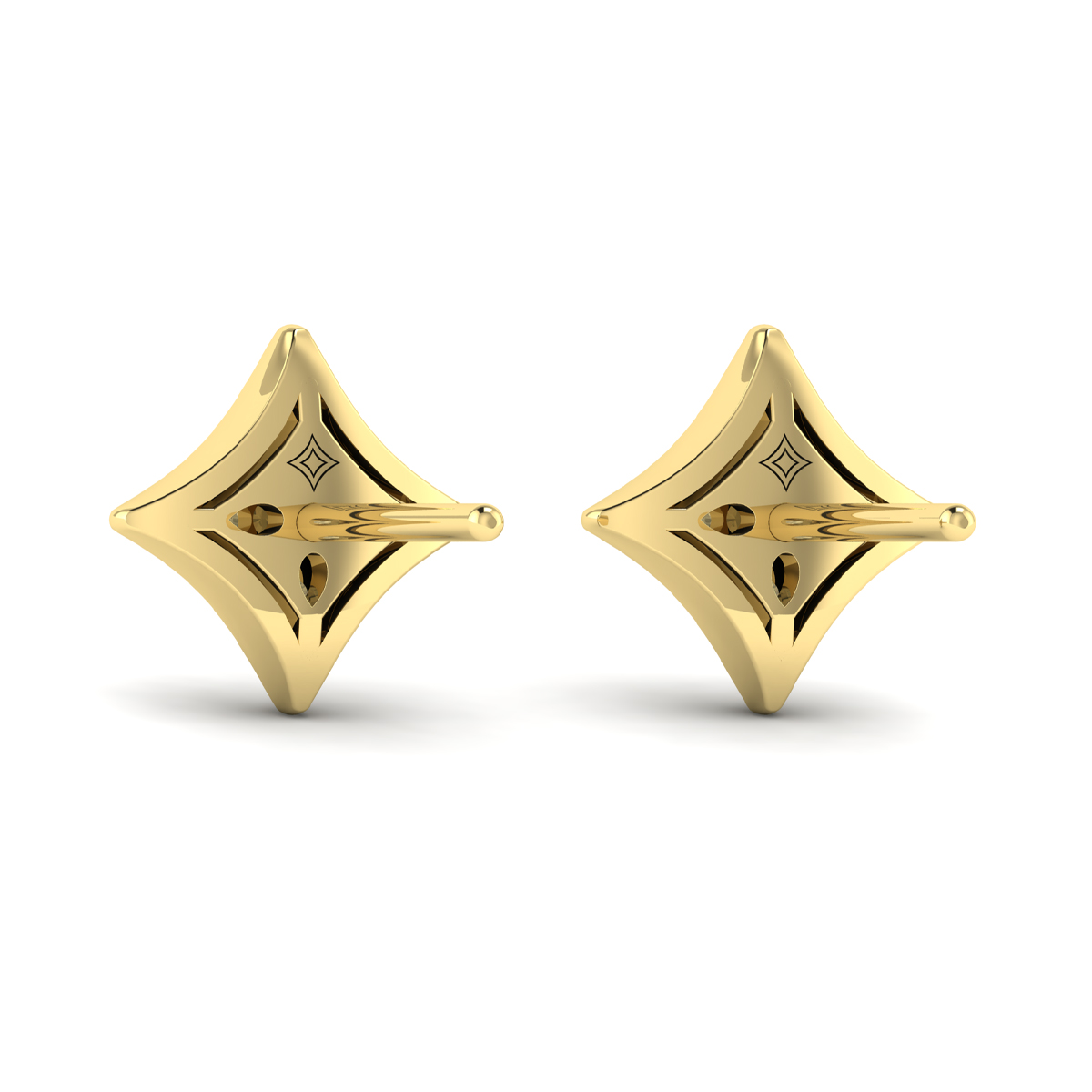 Channel Set Diamond Vlora Star Stud Earrings