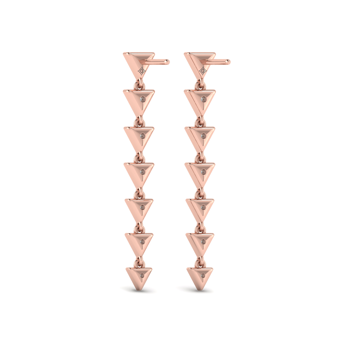 Diamond Trinity Drop Statement Earrings