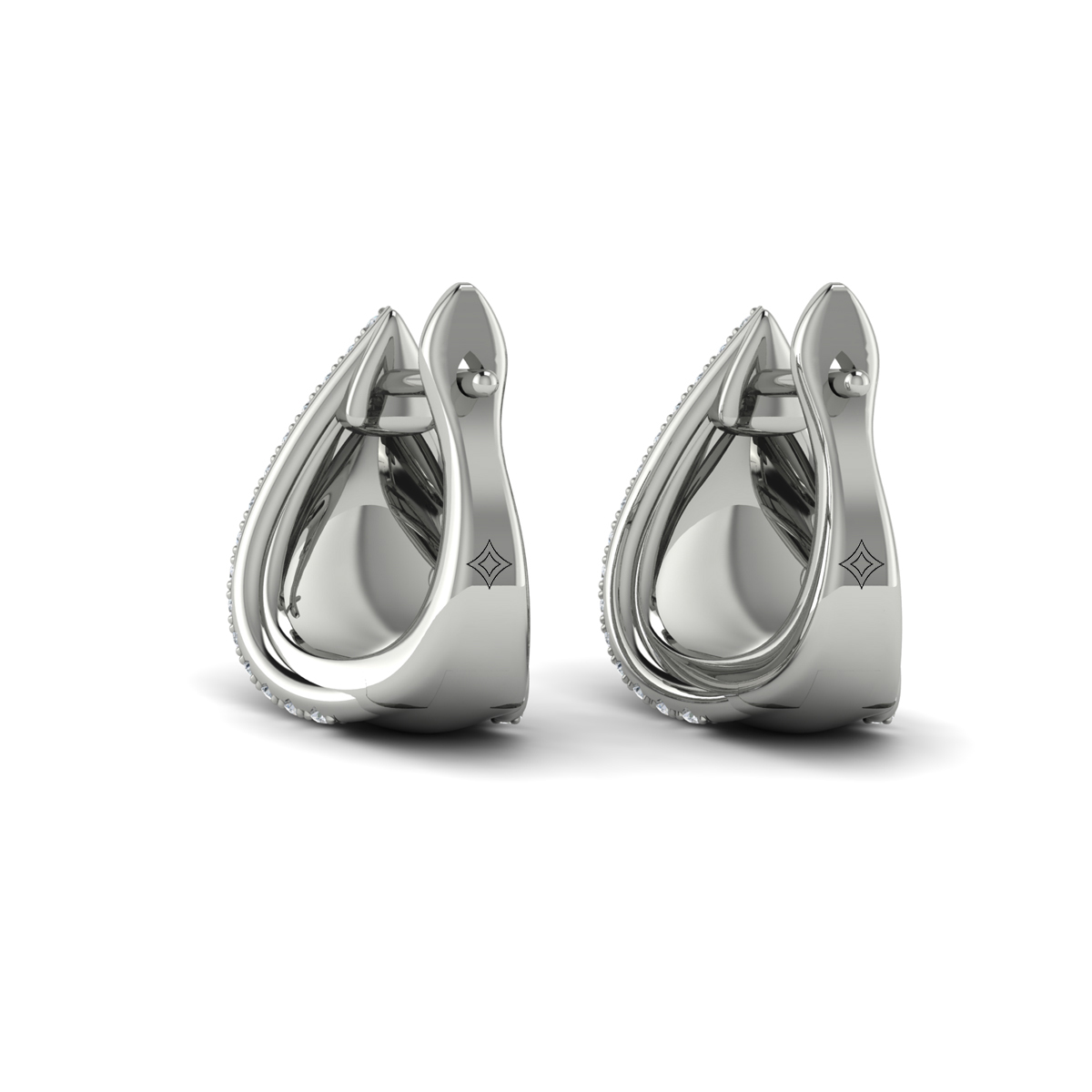 Diamond Trinity Huggie Pendant