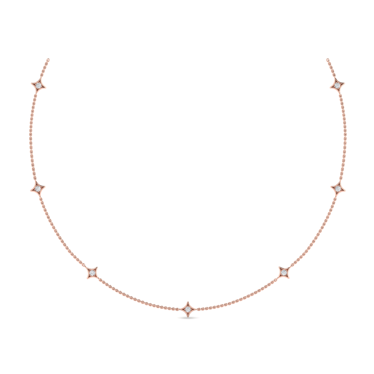 Multi Diamond Vlora Star Necklace
