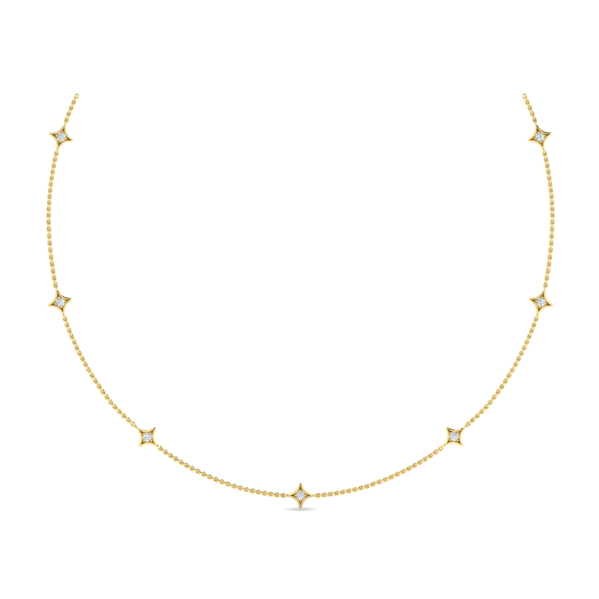 Multi Diamond Vlora Star Necklace