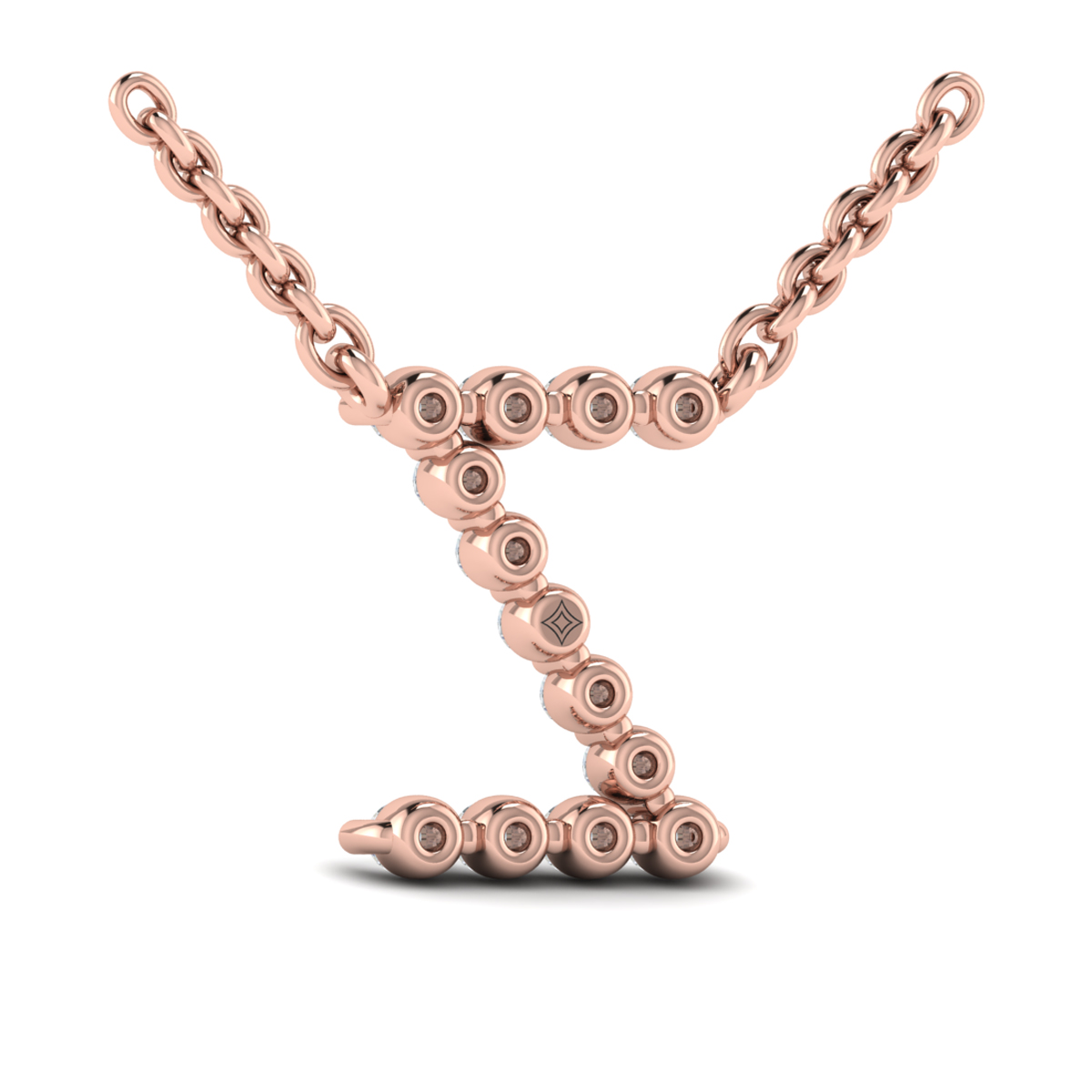 Diamond Alphabet Pendant Necklace, Z