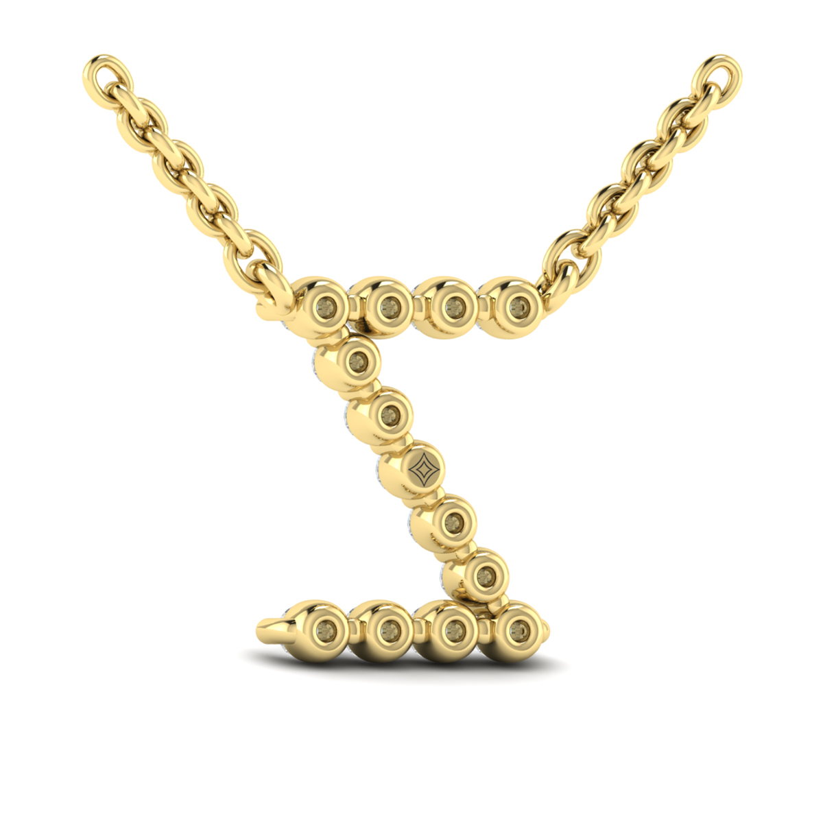 Diamond Alphabet Pendant Necklace, Z