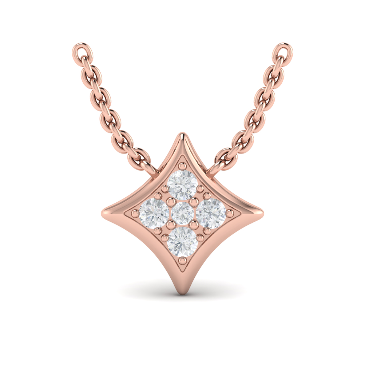 Diamond Cluster Vlora Star Pendant Necklace