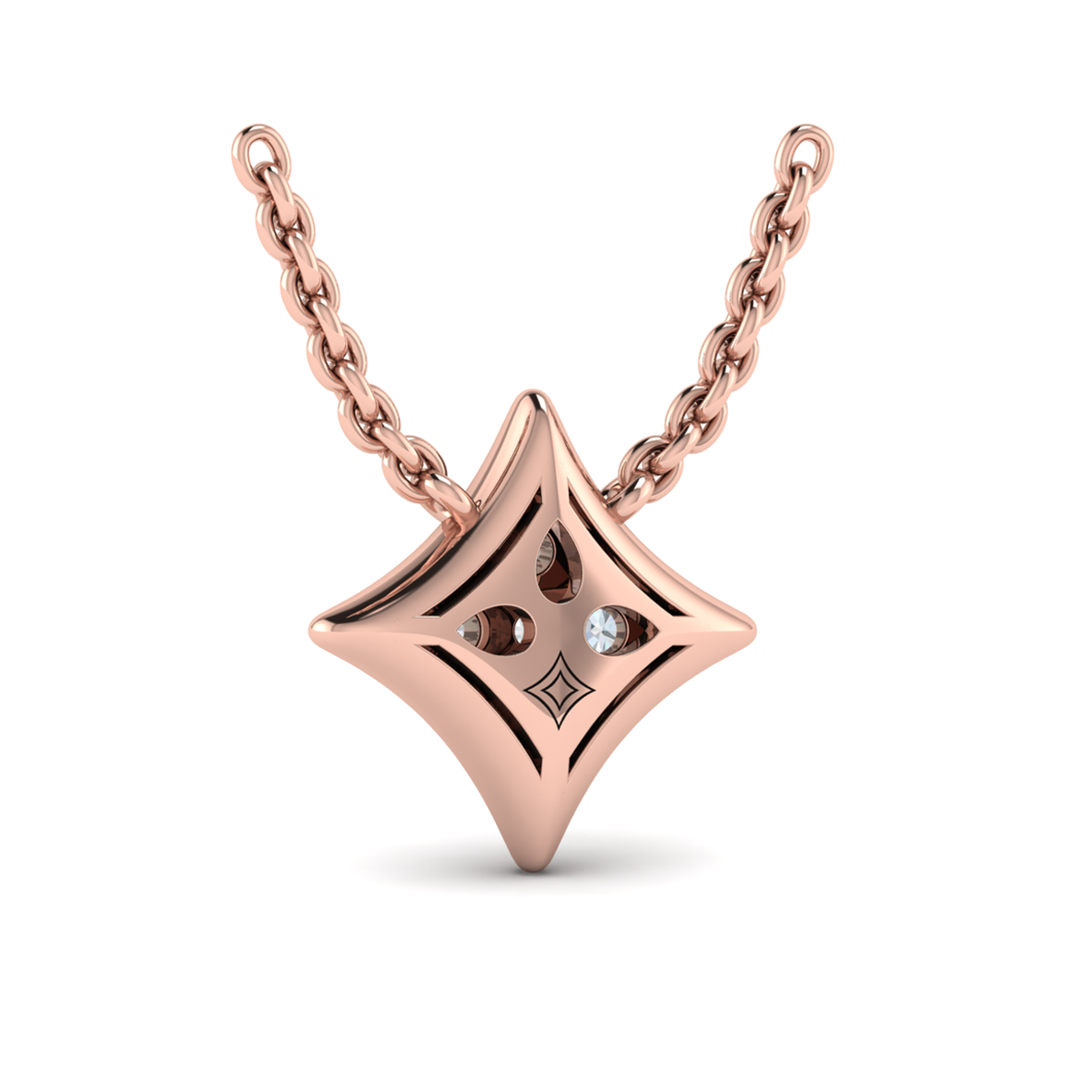 Diamond Cluster Vlora Star Pendant Necklace