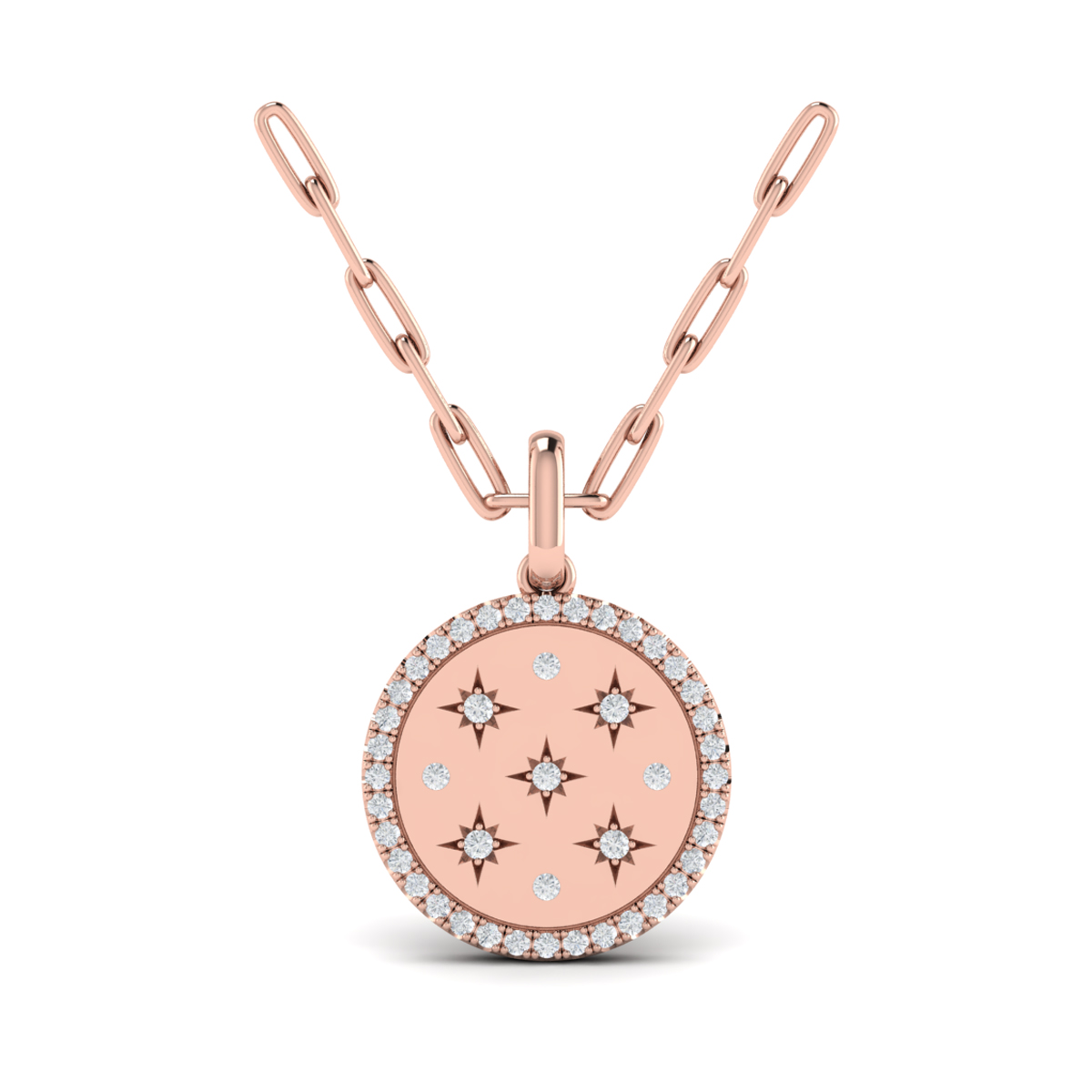 Star Diamonds and Diamond Pendant Necklace