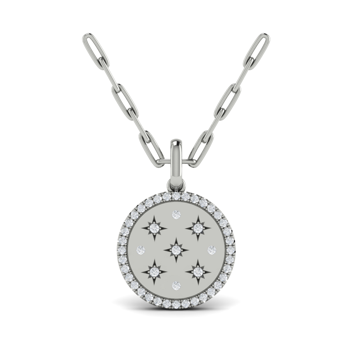Star Diamonds and Diamond Pendant Necklace