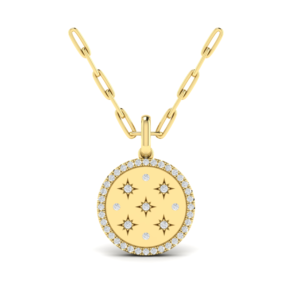 Star Diamonds and Diamond Pendant Necklace