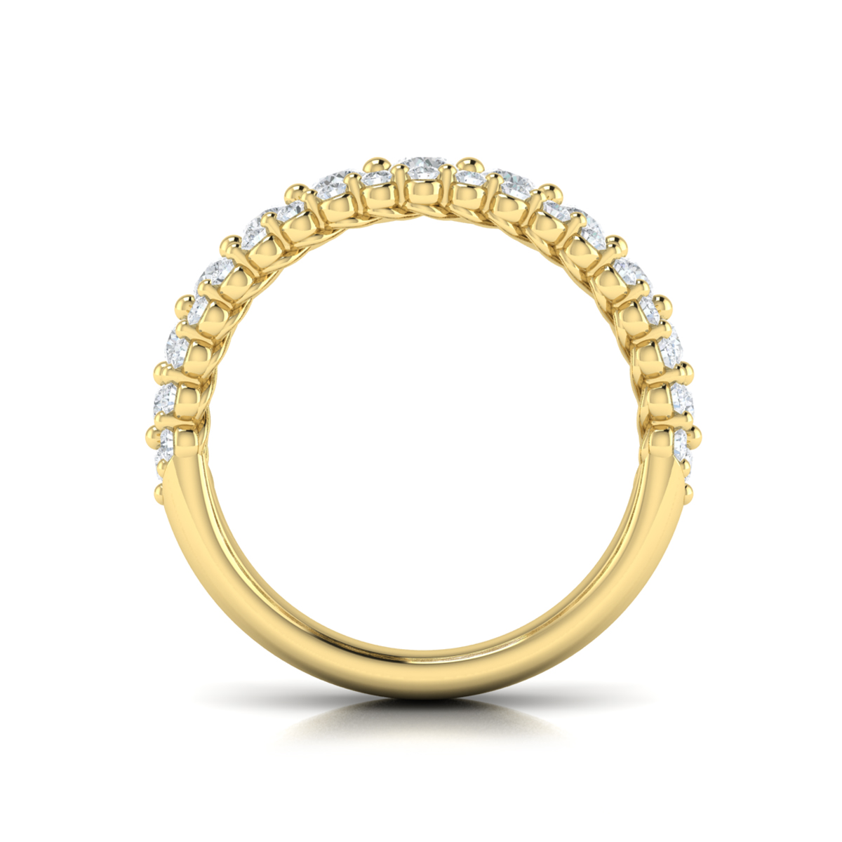 Diamond Three Row Ring