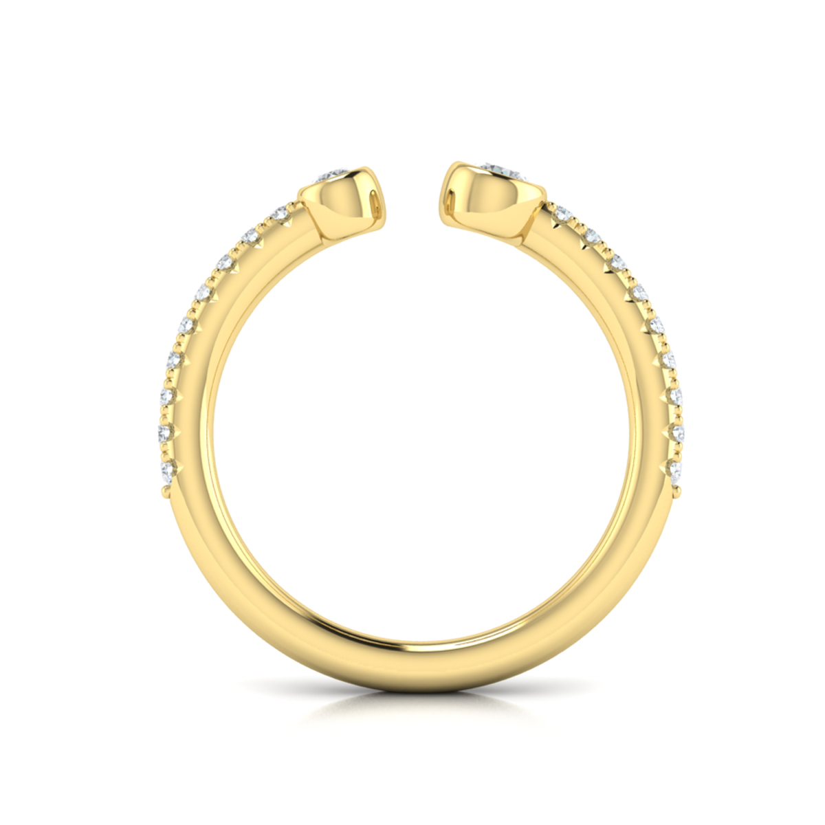 Graduating Diamond Open Ring