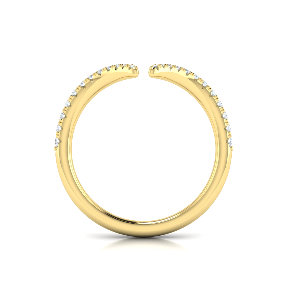 Diamond Open Chevron Ring
