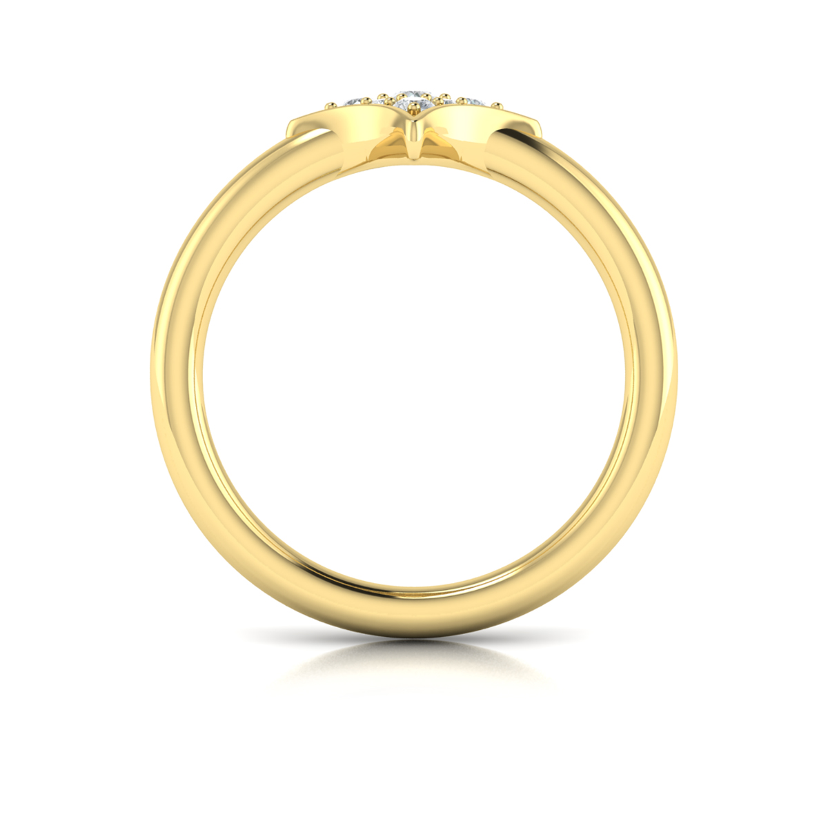 Channel Set Diamond Cluster Vlora Star Ring