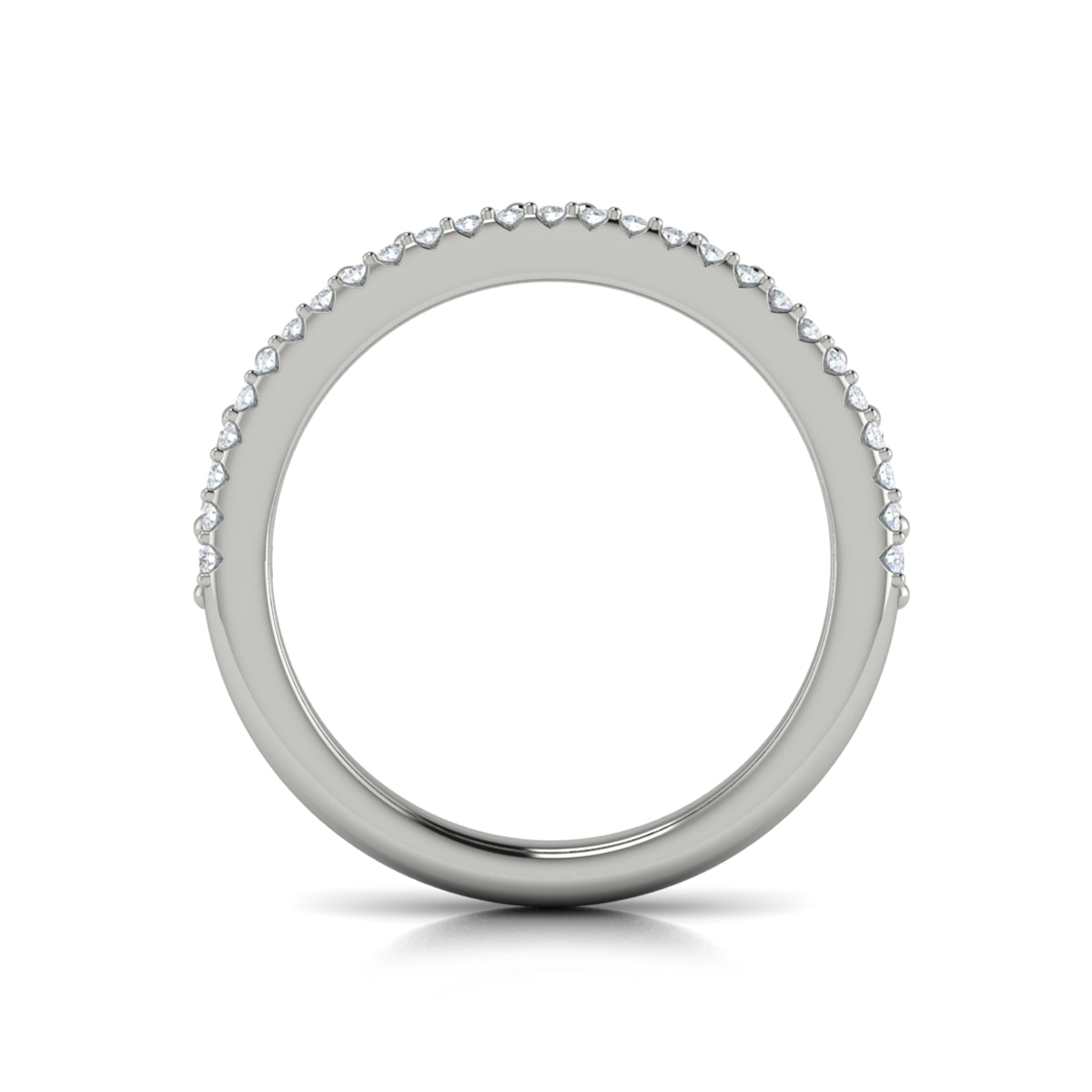 Diamond and Diamond Baguette Two Row Ring