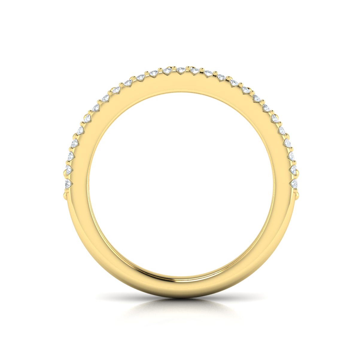 Diamond and Diamond Baguette Two Row Ring