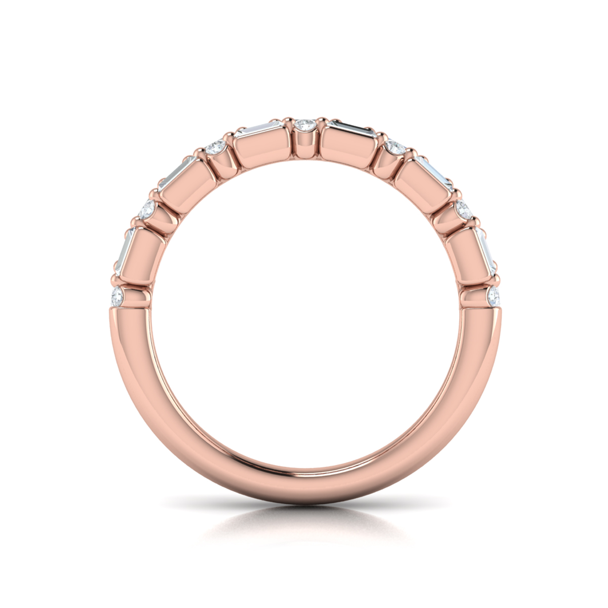 Diamond Baguette Two Row Ring