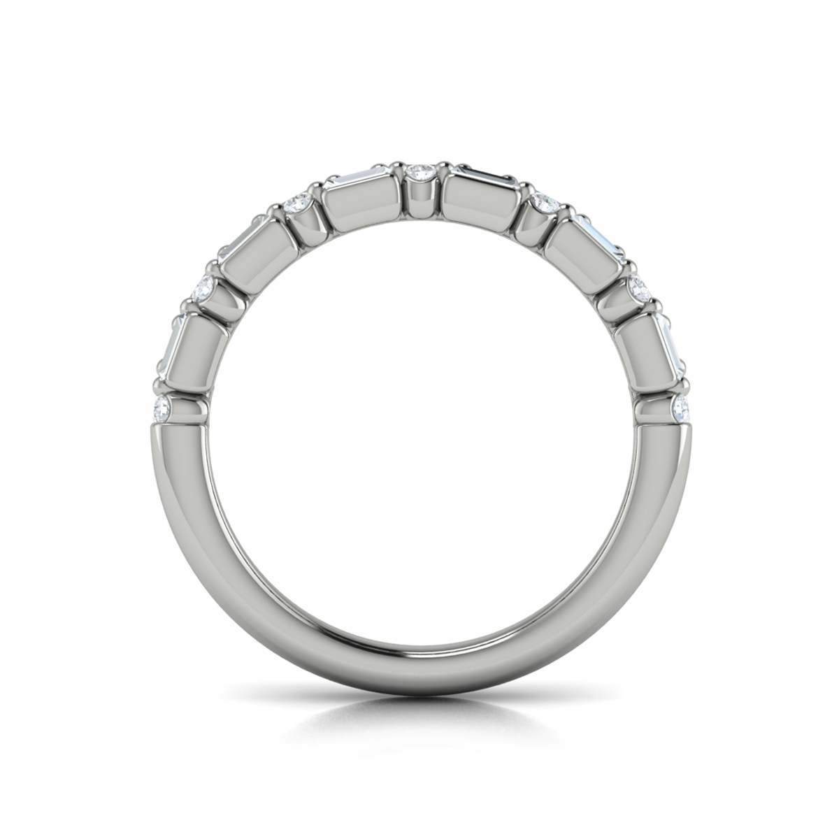 Diamond Baguette Two Row Ring