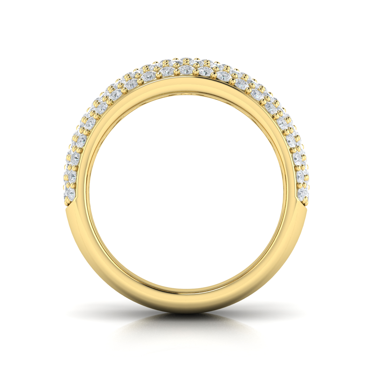 Diamond Multi-Row Statement Ring