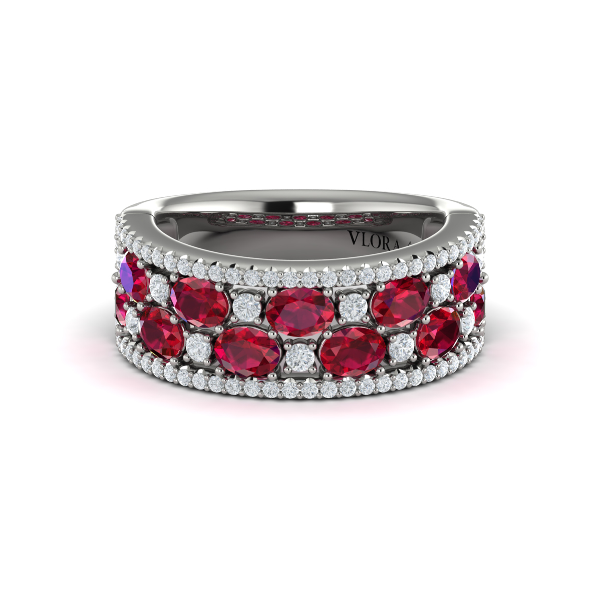 Multi Diamond and Ruby Statement Ring