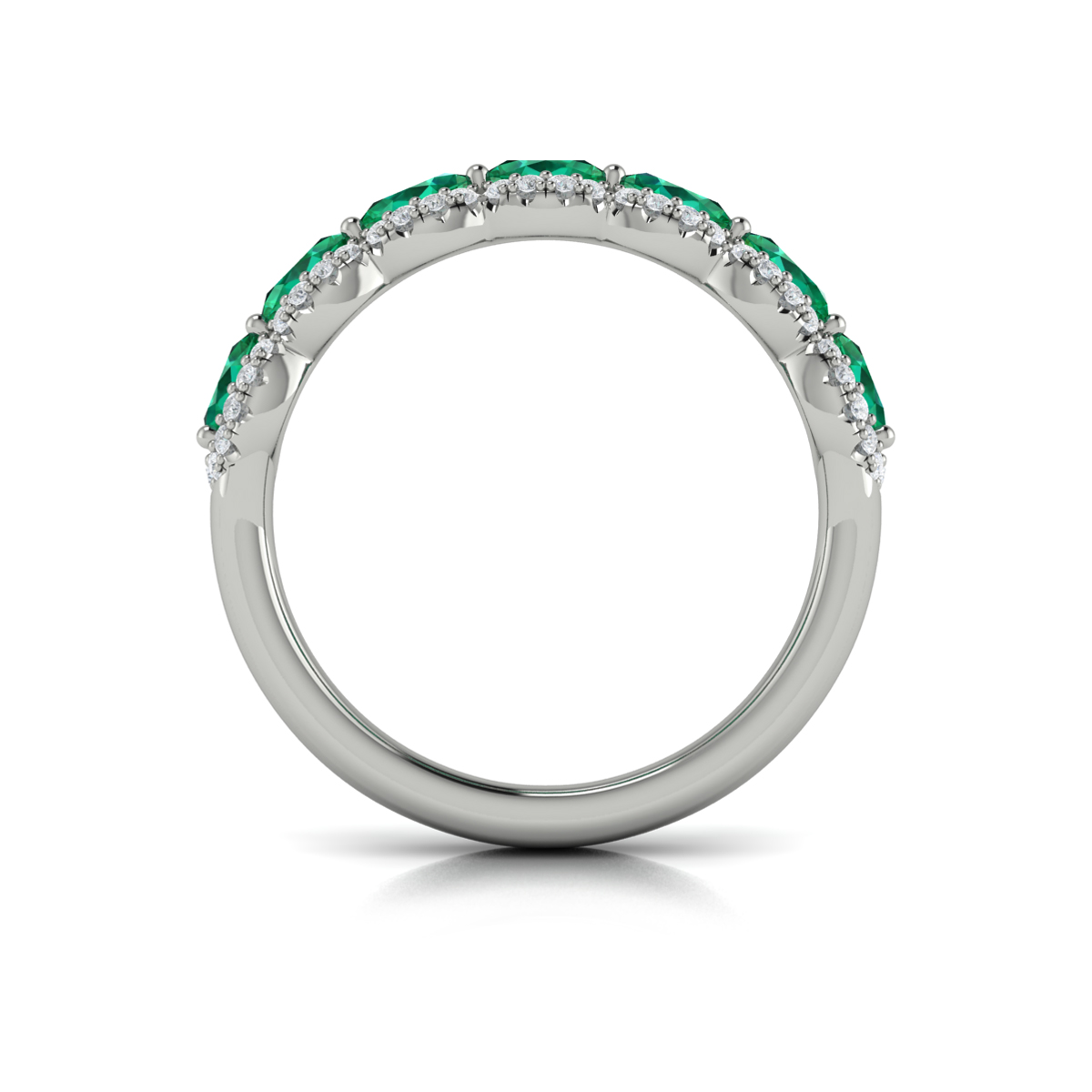 Diamond and Emerald Statement Ring