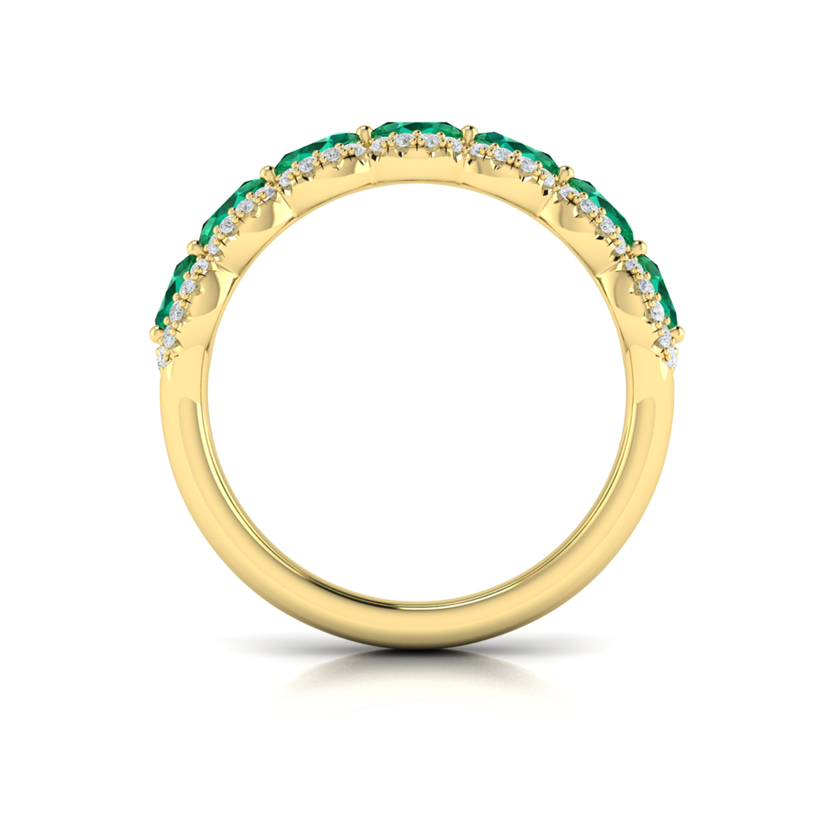 Diamond and Emerald Statement Ring