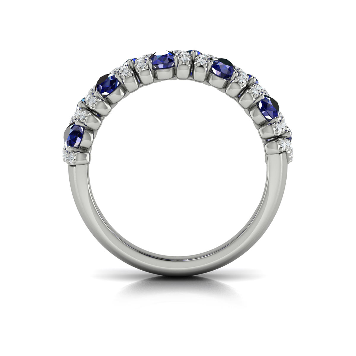 Multi Diamond and Sapphire Statement Ring