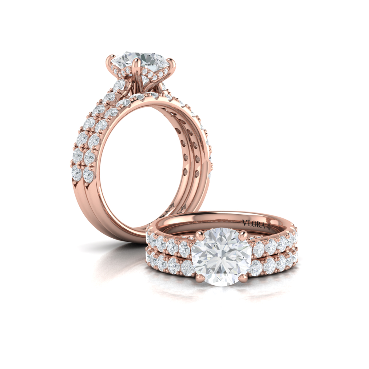 Timeless Cathedral Engagement Ring with Hidden Halo