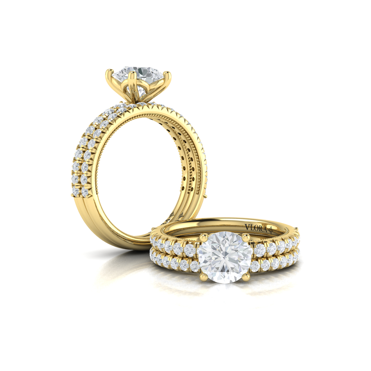 Classic French Pave Engagement Ring