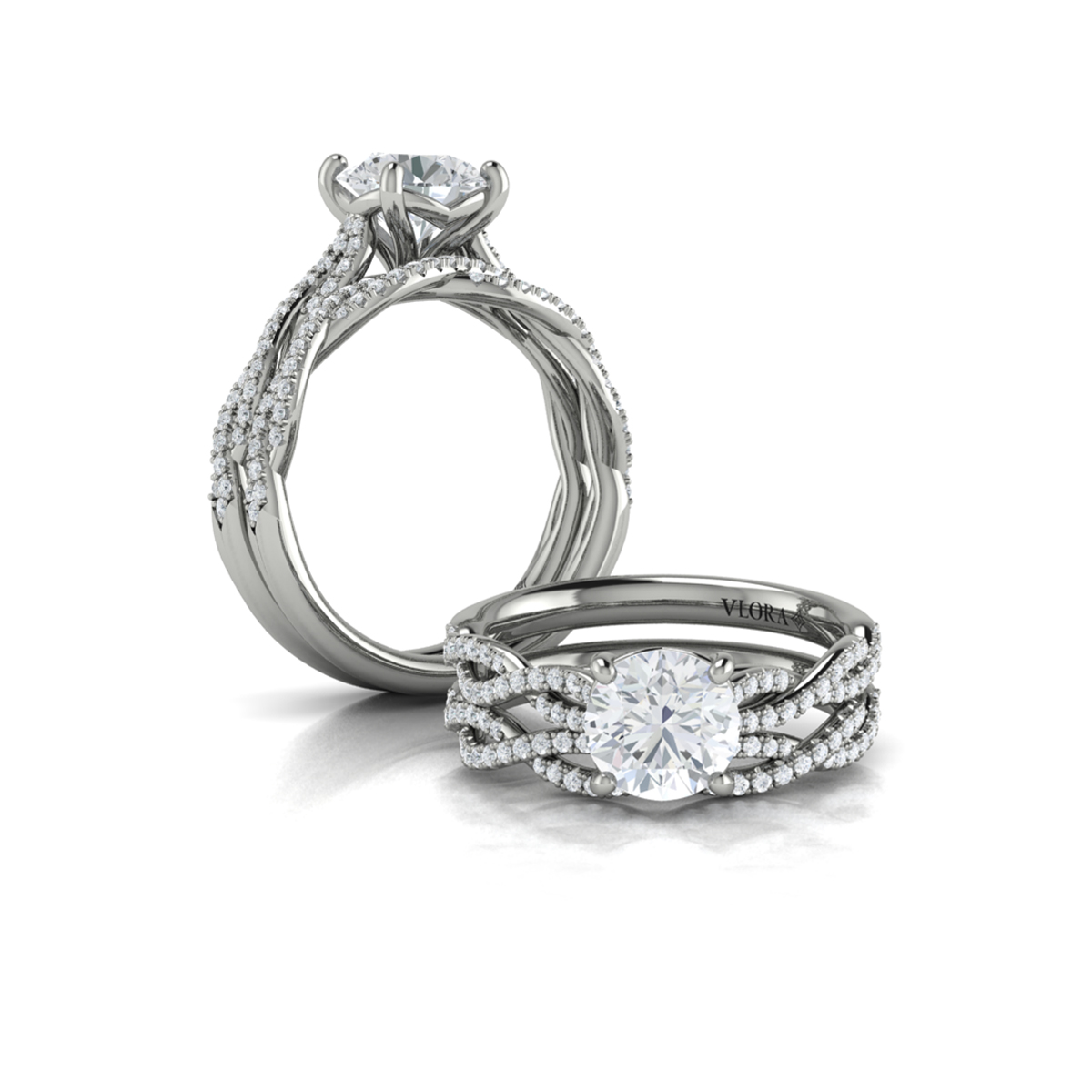 Woven Strands Engagement Ring