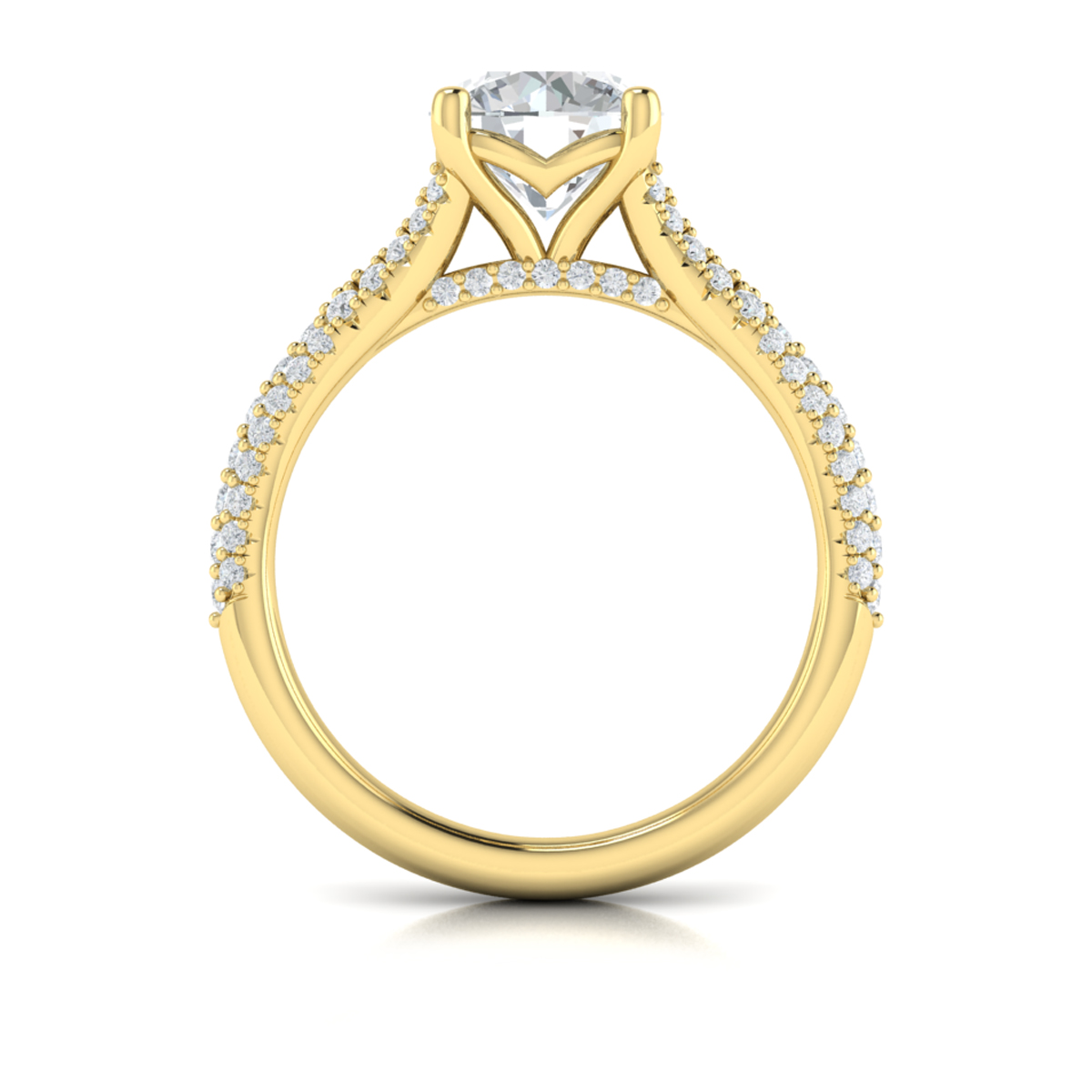 Splendid Cathedral Split Shank Engagement Ring