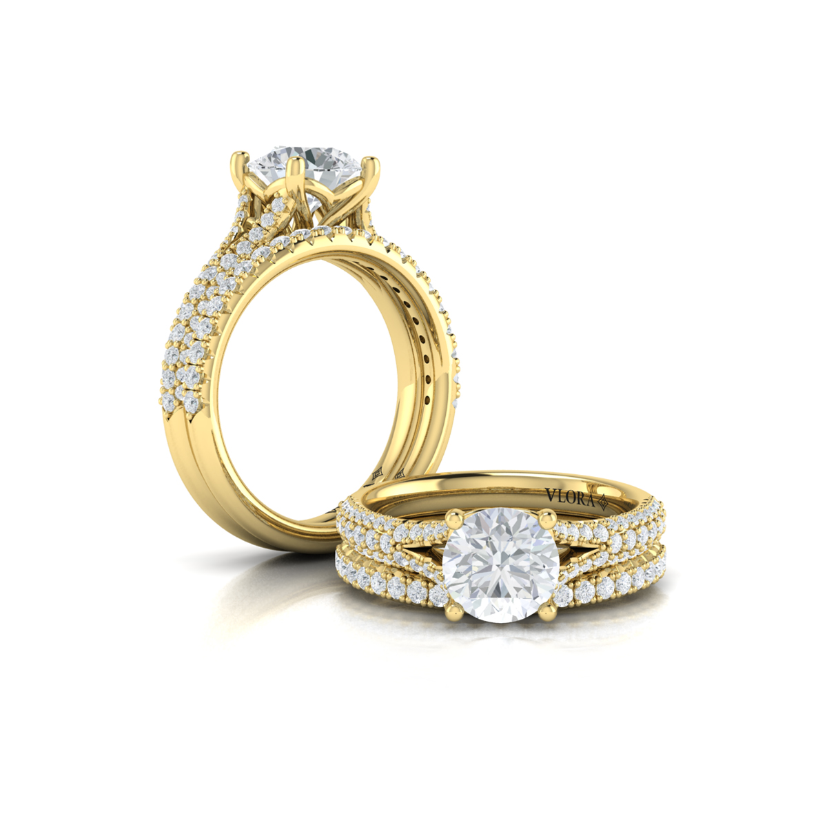Splendid Cathedral Split Shank Engagement Ring